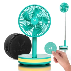 Portable Fan - Wireless Battery Operated Fan - 4 Speeds - LED Lighting - Carry Case & Remote Control - Cruise Travel - Outdoor Travel RV Power Bank With USB-C Port (Mint with Case) Portable Fan - Wireless Battery Operated Fan - 4 Speeds - LED Lighting - Carry Case & Remote Control - Cruise Travel - Outdoor Travel RV Power Bank With USB-C Port (Mint with Case)
