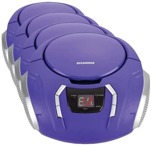 Proscan Elite Portable CD Boombox with AM/FM Radio, Auxiliary - Purple (Pack of 4) Proscan Elite Portable CD Boombox with AM/FM Radio, Auxiliary - Purple (Pack of 4)