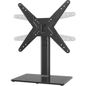 Universal Swivel TV Stand/Base Table Top TV Stand for 21 to 50 inch TVs with 90 Degree Swivel, 4 Level Height Adjustable, Heavy Duty Tempered Glass Base, Holds up to 99lbs, HT02B-002 Universal Swivel TV Stand/Base Table Top TV Stand for 21 to 50 inch TVs with 90 Degree Swivel, 4 Level Height Adjustable, Heavy Duty Tempered Glass Base, Holds up to 99lbs, HT02B-002