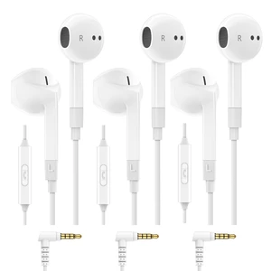 FEROX 3 Pack Wired Earbuds in-Ear Headphones, Earphones with Microphone, Noise Isolation for 3.5mm Jack Ear Buds for iPhone, Samsung, Computer, Laptop, Kids, School Students FEROX 3 Pack Wired Earbuds in-Ear Headphones, Earphones with Microphone, Noise Isolation for 3.5mm Jack Ear Buds for iPhone, Samsung, Computer, Laptop, Kids, School Students