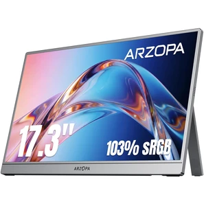 17.3" Portable Monitor Gray, 1080P FHD IPS 103% sRGB - Z1C Plus Laptop Gaming Monitor with Built-in Kickstand HDMI USB C External Screen for PC Mac Phone Xbox PS5 17.3" Portable Monitor Gray, 1080P FHD IPS 103% sRGB - Z1C Plus Laptop Gaming Monitor with Built-in Kickstand HDMI USB C External Screen for PC Mac Phone Xbox PS5