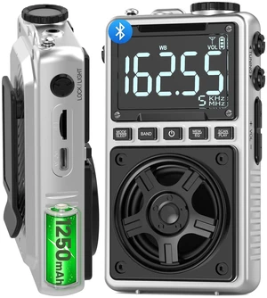 AM FM Shortwave Radio with NOAA Weather Alert,1250mAh Rechargeable Bluetooth Portable Pocket Radio with Best Reception 5W Big Speaker Earphone,Support SD Card and USB Player Silver AM FM Shortwave Radio with NOAA Weather Alert,1250mAh Rechargeable Bluetooth Portable Pocket Radio with Best Reception 5W Big Speaker Earphone,Support SD Card and USB Player Silver