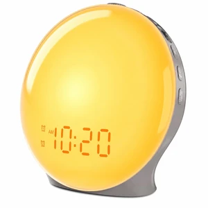 Full-Screen Wake Up Light Sunrise Alarm Clocks for Bedrooms, White Noise Machine for Heavy Sleepers, 25 Natural Sounds, Dual Alarms, FM Radio, 17 Dimmable Colors, Bluetooth Speaker, Metallic Gray Full-Screen Wake Up Light Sunrise Alarm Clocks for Bedrooms, White Noise Machine for Heavy Sleepers, 25 Natural Sounds, Dual Alarms, FM Radio, 17 Dimmable Colors, Bluetooth Speaker, Metallic Gray
