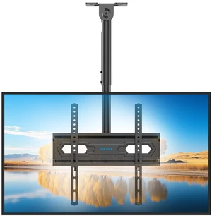 Ceiling TV Mount 26-65 inch, Waterproof for Patio Gazebo Height Adjustable TV Bracket 110 Lbs VESA 400x400mm Full Motion 360° Swivel +5°/-15° Tilt ±3° level Weatherproof Anti-Rust Ceiling TV Mount 26-65 inch, Waterproof for Patio Gazebo Height Adjustable TV Bracket 110 Lbs VESA 400x400mm Full Motion 360° Swivel +5°/-15° Tilt ±3° level Weatherproof Anti-Rust