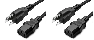 3 Prong Power Cord 15ft Long C13 Universal AC Electric Cable Replacement for Computer, Monitor, Printer, Desktop, PC, PSU Power Supply (Pack of 2) 3 Prong Power Cord 15ft Long C13 Universal AC Electric Cable Replacement for Computer, Monitor, Printer, Desktop, PC, PSU Power Supply (Pack of 2)