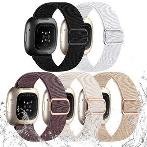 Stretchy Bands Compatible with Fitbit Versa 4/Sense 2/Sense/Versa 3 Water-Resistant Elastic Band Compatible with Fitbit Versa 4 Bands for Woman, Soft Nylon Strap for Sense 2/Sense/Versa 3,5Pack Stretchy Bands Compatible with Fitbit Versa 4/Sense 2/Sense/Versa 3 Water-Resistant Elastic Band Compatible with Fitbit Versa 4 Bands for Woman, Soft Nylon Strap for Sense 2/Sense/Versa 3,5Pack