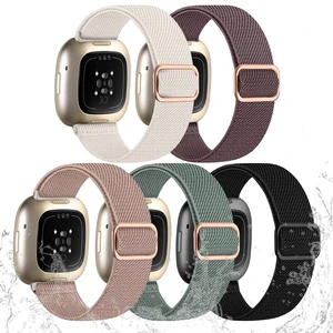 Stretchy Bands Compatible with Fitbit Versa 3/Versa 4/Sense 2/Sense Water-Resistant Elastic Band Compatible with Fitbit Sense Bands for Women,Soft Sport Strap for Versa 4/Sense 2/Versa 3,5Pack Stretchy Bands Compatible with Fitbit Versa 3/Versa 4/Sense 2/Sense Water-Resistant Elastic Band Compatible with Fitbit Sense Bands for Women,Soft Sport Strap for Versa 4/Sense 2/Versa 3,5Pack