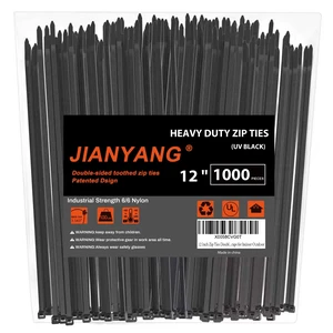 12 Inch Zip Ties Double Sided Toothed (Bulk 1000 Pack),100 LBS Tensile Strength Heavy Duty Cable Wire Ties With Self-Locking Adjustable More Durable Nylon Tie Wraps for Indoor Outdoor 12 Inch Zip Ties Double Sided Toothed (Bulk 1000 Pack),100 LBS Tensile Strength Heavy Duty Cable Wire Ties With Self-Locking Adjustable More Durable Nylon Tie Wraps for Indoor Outdoor