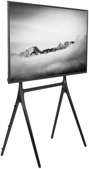 Black Easel TV Stand for 49 to 70 inch Screens, STAND-TV70AB Articulating Artistic Studio Display Stand, Adjustable TV Mount with Swivel, 4 Leg Base, Max VESA 600x400, Holds 88 lbs Black Easel TV Stand for 49 to 70 inch Screens, STAND-TV70AB Articulating Artistic Studio Display Stand, Adjustable TV Mount with Swivel, 4 Leg Base, Max VESA 600x400, Holds 88 lbs