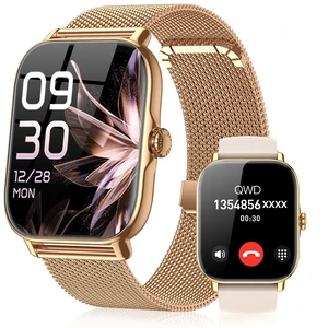 Smart Watch for Women Men- Answer/Make Call, IP68 Waterproof Fitness Tracker with Sleep Monitor,Smartwatch for Andriod iPhone Compatible (Warm Gold Case w/Champagne & Vintage Gold Band, 1.91) Smart Watch for Women Men- Answer/Make Call, IP68 Waterproof Fitness Tracker with Sleep Monitor,Smartwatch for Andriod iPhone Compatible (Warm Gold Case w/Champagne & Vintage Gold Band, 1.91)