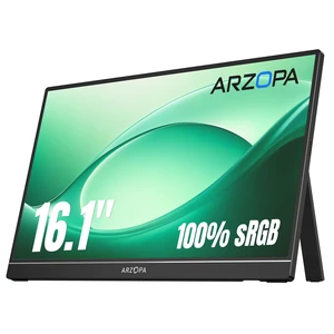 16.1" Portable Monitor, 100% sRGB FHD 1080P Kickstand -Z1C Portable Laptop Monitor High Color Gamut Display IPS Eye Care Screen for High-end Office & Entertainment 16.1" Portable Monitor, 100% sRGB FHD 1080P Kickstand -Z1C Portable Laptop Monitor High Color Gamut Display IPS Eye Care Screen for High-end Office & Entertainment