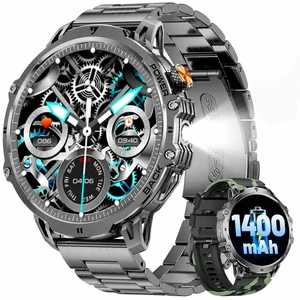 Military Smart Watches for Men(2 Bands), 1400mAh/1.85" HD Large Screen Flashlight/110+ Sports Modes/IP68 Waterproof/Sleep Monitor Smartwatch, Fitness Tracker Watch for Android iOS,Green Camo Military Smart Watches for Men(2 Bands), 1400mAh/1.85" HD Large Screen Flashlight/110+ Sports Modes/IP68 Waterproof/Sleep Monitor Smartwatch, Fitness Tracker Watch for Android iOS,Green Camo