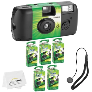 QuickSnap Flash 400 Disposable 35mm Camera + Hand Strap + Quality Photo Microfiber Cloth (5 Pack) QuickSnap Flash 400 Disposable 35mm Camera + Hand Strap + Quality Photo Microfiber Cloth (5 Pack)
