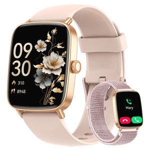 Smart Watches for Women (2 Bands), 1.85" HD Smartwatch for Android iPhone Samsung, Bluetooth Calls, Heart Rate SpO2 Sleep Monitor, 120+ Sport Modes, IP68 Waterproof, 7-Day Battery Smart Watches for Women (2 Bands), 1.85" HD Smartwatch for Android iPhone Samsung, Bluetooth Calls, Heart Rate SpO2 Sleep Monitor, 120+ Sport Modes, IP68 Waterproof, 7-Day Battery