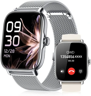 Smart Watch for Women Men- Answer/Make Call, IP68 Waterproof Fitness Tracker with Sleep Monitor,Smartwatch for Andriod iPhone Compatible (Silver Case w/Starlight & Siliver Milanese Band, 1.91) Smart Watch for Women Men- Answer/Make Call, IP68 Waterproof Fitness Tracker with Sleep Monitor,Smartwatch for Andriod iPhone Compatible (Silver Case w/Starlight & Siliver Milanese Band, 1.91)