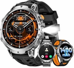 Military Smart Watches for Men(3 Bands),1400mAh/1.85" HD Large Screen Smartwatch, Flashlight/110+ Sports Modes/IP68 Waterproof/Sleep Monitor, Fitness Tracker Watch for Android iOS,Jet Black Military Smart Watches for Men(3 Bands),1400mAh/1.85" HD Large Screen Smartwatch, Flashlight/110+ Sports Modes/IP68 Waterproof/Sleep Monitor, Fitness Tracker Watch for Android iOS,Jet Black