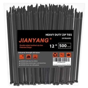 12 Inch Zip Ties Double Sided Toothed,100 LBS Tensile Strength Heavy Duty Cable Wire Ties With Self-Locking Adjustable More Durable Nylon Tie Wraps for Indoor Outdoor500 Pack 12 Inch Zip Ties Double Sided Toothed,100 LBS Tensile Strength Heavy Duty Cable Wire Ties With Self-Locking Adjustable More Durable Nylon Tie Wraps for Indoor Outdoor500 Pack