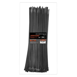 14 Inch Zip Ties Double Sided Toothed,100 LBS Tensile Strength Heavy Duty Cable Wire Ties With Self-Locking Adjustable More Durable Nylon Tie Wraps for Indoor Outdoor200 Pack 14 Inch Zip Ties Double Sided Toothed,100 LBS Tensile Strength Heavy Duty Cable Wire Ties With Self-Locking Adjustable More Durable Nylon Tie Wraps for Indoor Outdoor200 Pack