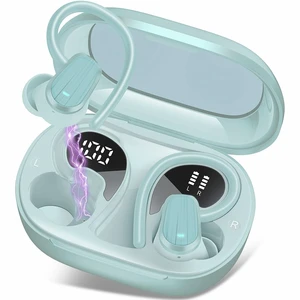 Wireless Earbuds Bluetooth 5.4, 50H Playtime Sport Earphones with Earhooks HiFi Stereo Bluetooth Hearphones with ENC Noise Cancelling Mic, IPX7 Waterproof Over the Ear Buds, Light Green Wireless Earbuds Bluetooth 5.4, 50H Playtime Sport Earphones with Earhooks HiFi Stereo Bluetooth Hearphones with ENC Noise Cancelling Mic, IPX7 Waterproof Over the Ear Buds, Light Green