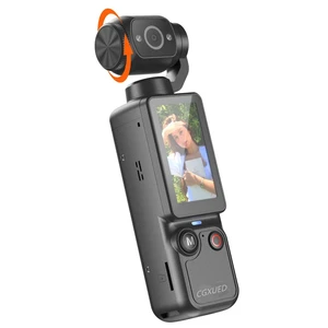 Vlogging Camera, Mini Camcorder, Portable Handheld Video Camera Mini camcorder with 180° rotating lens, 7-hour battery, 32GB card, one-button recording for travel and daily moments Vlogging Camera, Mini Camcorder, Portable Handheld Video Camera Mini camcorder with 180° rotating lens, 7-hour battery, 32GB card, one-button recording for travel and daily moments