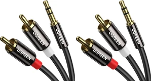 3.5mm to RCA Cable, 6.6FT 2RCA Male to Aux Audio Adapter, HiFi Sound (Pack of 2) 3.5mm to RCA Cable, 6.6FT 2RCA Male to Aux Audio Adapter, HiFi Sound (Pack of 2)