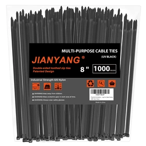 8 Inch Zip Ties Double Sided Toothed (Bulk 1000 Pack Black),65lbs Tensile Strength Heavy Duty Cable Wire Ties with Self-Locking Adjustable Nylon Tie Wraps for Indoor Outdoor (Patented Design) 8 Inch Zip Ties Double Sided Toothed (Bulk 1000 Pack Black),65lbs Tensile Strength Heavy Duty Cable Wire Ties with Self-Locking Adjustable Nylon Tie Wraps for Indoor Outdoor (Patented Design)