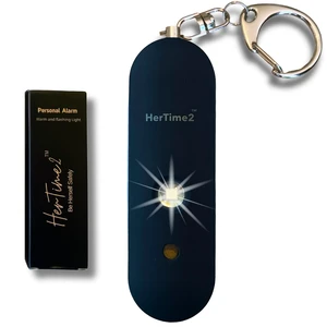 Personal Safety Alarm for Women - Loud Self Defense Siren, Waterproof Keychain with Strobe Light - Battery Powered, Black Personal Safety Alarm for Women - Loud Self Defense Siren, Waterproof Keychain with Strobe Light - Battery Powered, Black