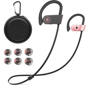 Bluetooth Headphones, Wireless Headphones 16H Playtime Wireless Earbuds with Mic Stereo in-Ear Earphones, IPX7 Waterproof Sports Ear Buds Sound Isolation Headsets for Running, Workout Pink Bluetooth Headphones, Wireless Headphones 16H Playtime Wireless Earbuds with Mic Stereo in-Ear Earphones, IPX7 Waterproof Sports Ear Buds Sound Isolation Headsets for Running, Workout Pink
