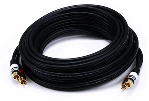 102866 25-Feet Premium 2 RCA Plug to 2 RCA Plug 22AWG Cable - Black 102866 25-Feet Premium 2 RCA Plug to 2 RCA Plug 22AWG Cable - Black