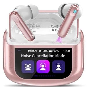 Active Noise Cancelling Ear Buds 48H Wireless Earbuds with Touch Screen HiFi Stereo Bluetooth Headphones with ENC Noise Cancelling/Transparency Mode, IPX7 Earphones with 5 EQ Modes, Rose Active Noise Cancelling Ear Buds 48H Wireless Earbuds with Touch Screen HiFi Stereo Bluetooth Headphones with ENC Noise Cancelling/Transparency Mode, IPX7 Earphones with 5 EQ Modes, Rose