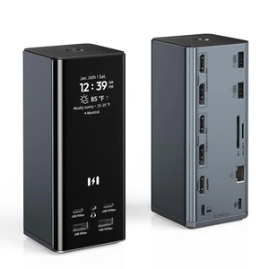 Selore Laptop Docking Station 3 Monitors Triple 4K Display 3 HDMI 2 DP Smart Display Weather Date & Time, 10Gbps USB A/C, Gigabit Ethernet, SD/microSD Solt, 100W PD for Dell/HP/Lenovo/Asus/Acer Selore Laptop Docking Station 3 Monitors Triple 4K Display 3 HDMI 2 DP Smart Display Weather Date & Time, 10Gbps USB A/C, Gigabit Ethernet, SD/microSD Solt, 100W PD for Dell/HP/Lenovo/Asus/Acer