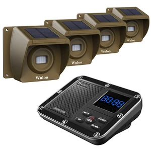 Solar Driveway Alarm Wireless Outside 1800ft Range, Outdoor Motion Sensor & Detector Driveway Alert System with Rechargeable Battery/Weatherproof/Mute Mode(1&4-Brown) Solar Driveway Alarm Wireless Outside 1800ft Range, Outdoor Motion Sensor & Detector Driveway Alert System with Rechargeable Battery/Weatherproof/Mute Mode(1&4-Brown)