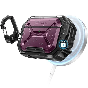 for AirPods Pro 3 Case IP68 Waterproof, Burgundy Case for iPods Pro 3, Compatible with MagSafe, Military Grade Protective Cover with Secure Lock, Keychain, Phone Stand (2025) for AirPods Pro 3 Case IP68 Waterproof, Burgundy Case for iPods Pro 3, Compatible with MagSafe, Military Grade Protective Cover with Secure Lock, Keychain, Phone Stand (2025)