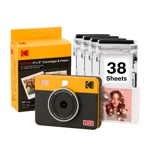 Mini Shot 3 Retro 3x3 Instant Camera, Photo Printer, 38 Sheet, Yellow Bluetooth, iPhone & Android Smartphone Compatible, 13MP Camera, Retake Before Printing, Water, Fingerprint & Fade Resistant Mini Shot 3 Retro 3x3 Instant Camera, Photo Printer, 38 Sheet, Yellow Bluetooth, iPhone & Android Smartphone Compatible, 13MP Camera, Retake Before Printing, Water, Fingerprint & Fade Resistant
