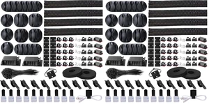 Cord Management Organizer Kit 4 Cable Sleeve split 192PCS Cable Management (Pack of 2) Cord Management Organizer Kit 4 Cable Sleeve split 192PCS Cable Management (Pack of 2)
