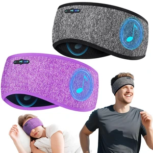 Sleep Headphones Bluetooth 6.0 Headband for Side Sleepers (Gray & Purple) 200mah cell for 20hr playback, 3mm ultra-thin speaker & mic, HD stereo, removable & washable, 2-in-1 sport & sleep headband Sleep Headphones Bluetooth 6.0 Headband for Side Sleepers (Gray & Purple) 200mah cell for 20hr playback, 3mm ultra-thin speaker & mic, HD stereo, removable & washable, 2-in-1 sport & sleep headband