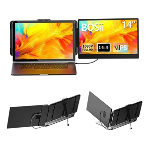 Laptop Screen Extender Monitor - 14 Inch Dual IPS FHD 1080P HDMI/USB-A/Type-C Extended Portable Monitor for Laptops (Maximum Length: 15.74") Compatible with Windows Mac Travel Work Laptop Screen Extender Monitor - 14 Inch Dual IPS FHD 1080P HDMI/USB-A/Type-C Extended Portable Monitor for Laptops (Maximum Length: 15.74") Compatible with Windows Mac Travel Work