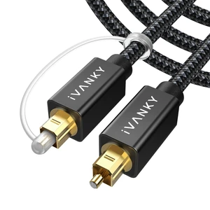 Optical Audio Cable 10ft, Toslink Fiber Optic S/PDIF Digital Audio 24K Gold-Plated, Braided, CL3 Rated, for Soundbar TV Samsung Xbox PS4 Sonos Home Cinema Stereo, Toray Original Fiber Core Optical Audio Cable 10ft, Toslink Fiber Optic S/PDIF Digital Audio 24K Gold-Plated, Braided, CL3 Rated, for Soundbar TV Samsung Xbox PS4 Sonos Home Cinema Stereo, Toray Original Fiber Core