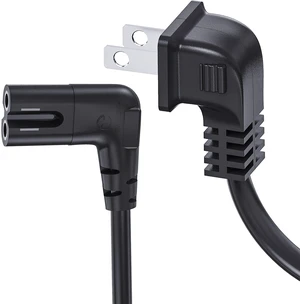 TV Power Cord Compatible with Samsung TV, UL Listed 6FT Right Angle C7 Replacement Power Cable Compatible with Samsung LG TCL Sony Insignia Sharp Toshiba (18 AWG-Non Polarized) TV Power Cord Compatible with Samsung TV, UL Listed 6FT Right Angle C7 Replacement Power Cable Compatible with Samsung LG TCL Sony Insignia Sharp Toshiba (18 AWG-Non Polarized)