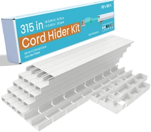 One Cord Channel Cable Concealer - 315in One-Cord Cover for Wall, Mini Wire Hider for 1-2 Wires, Paintable Electric Cable Cover for Outside, Wall Mount TV Cord Hider One Cord Channel Cable Concealer - 315in One-Cord Cover for Wall, Mini Wire Hider for 1-2 Wires, Paintable Electric Cable Cover for Outside, Wall Mount TV Cord Hider