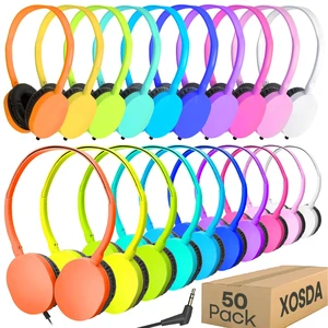 50 Pack Bulk Headphones for Kids School Classroom,Wholesale Children Wired Headphones with 3.5mm Jack for Students Adults Teen Toddler Boys Girls Earphones(PU102,50 Mixed) 50 Pack Bulk Headphones for Kids School Classroom,Wholesale Children Wired Headphones with 3.5mm Jack for Students Adults Teen Toddler Boys Girls Earphones(PU102,50 Mixed)