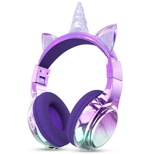 Kids Unicorn Bluetooth Headphones, 60H, 74/85/94dB Volume Limit For school with mic, fast charging, foldable design, wired mode, Wireless headphones for kids, girls boys, tablet, travel Kids Unicorn Bluetooth Headphones, 60H, 74/85/94dB Volume Limit For school with mic, fast charging, foldable design, wired mode, Wireless headphones for kids, girls boys, tablet, travel