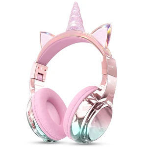 Kids Unicorn Bluetooth Headphones, 60H, 74/85/94dB Volume Limit For school with mic, fast charging, foldable design, wired mode, Wireless headphones for kids, girls boys, tablet, travel Kids Unicorn Bluetooth Headphones, 60H, 74/85/94dB Volume Limit For school with mic, fast charging, foldable design, wired mode, Wireless headphones for kids, girls boys, tablet, travel