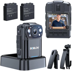 KJ26 2K Body Camera, Dual Battery&Charging Base, 15H Recording,128GB 2 * 2000mAh batteries, night vision and 360° rotatable clips for law enforcement, security, patrol and outdoor use KJ26 2K Body Camera, Dual Battery&Charging Base, 15H Recording,128GB 2 * 2000mAh batteries, night vision and 360° rotatable clips for law enforcement, security, patrol and outdoor use