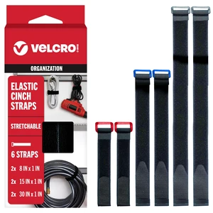 Elastic Cinch Straps with Buckle, 6pc Variety Pack 8"-15"-30" Stretchable And Adjustable For A Snug Fit; Fastens Power Cords, Lumber, Bicycles, Sleeping Bags, Outdoor Umbrellas, more Elastic Cinch Straps with Buckle, 6pc Variety Pack 8"-15"-30" Stretchable And Adjustable For A Snug Fit; Fastens Power Cords, Lumber, Bicycles, Sleeping Bags, Outdoor Umbrellas, more