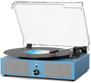 Vintage Wooden Record Player with Bluetooth 3-Speed Belt-Driven Turntable Built-in Speakers, Beginner Friendly Retro Phonograph for Home Decor, for Vinyl Enthusiasts (Frosted Blue) Vintage Wooden Record Player with Bluetooth 3-Speed Belt-Driven Turntable Built-in Speakers, Beginner Friendly Retro Phonograph for Home Decor, for Vinyl Enthusiasts (Frosted Blue)