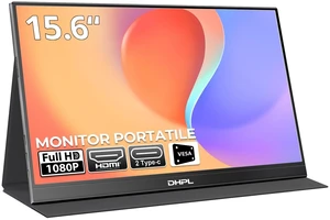 Portable Monitor 15.6 Inch FHD 1080P IPS Screen Extender for Laptop Ultra-Slim 1.4lb Travel Monitor with Smart Cover, Dual USB-C & HDMI, VESA 75x75, Speakers, for Mac PC Phone Switch PS5 Xbox Portable Monitor 15.6 Inch FHD 1080P IPS Screen Extender for Laptop Ultra-Slim 1.4lb Travel Monitor with Smart Cover, Dual USB-C & HDMI, VESA 75x75, Speakers, for Mac PC Phone Switch PS5 Xbox
