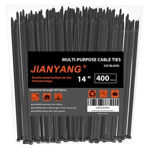 14 Inch Zip Ties Double Sided Toothed (400 Pack),100 LBS Tensile Strength Heavy Duty Cable Wire Ties With Self-Locking Adjustable More Durable Nylon Tie Wraps for Indoor Outdoor 14 Inch Zip Ties Double Sided Toothed (400 Pack),100 LBS Tensile Strength Heavy Duty Cable Wire Ties With Self-Locking Adjustable More Durable Nylon Tie Wraps for Indoor Outdoor