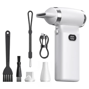 Electric Compressed Air Duster Cordless: 60 MPH High Wind Speed Mini White Air Blower for Electronics Portable Computer Cleaner Hand Keyboard Cleaning Powerful Duster for Car, Fans and Other Sences Electric Compressed Air Duster Cordless: 60 MPH High Wind Speed Mini White Air Blower for Electronics Portable Computer Cleaner Hand Keyboard Cleaning Powerful Duster for Car, Fans and Other Sences