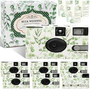 6 Pack Disposable Cameras Bulk for Wedding with Upgraded 35mm Film, Eucalyptus Single-Use Disposable Camera with Flash, ISO 400 17 Exposures for Outdoor Travel Gathering Anniversary Birthday 6 Pack Disposable Cameras Bulk for Wedding with Upgraded 35mm Film, Eucalyptus Single-Use Disposable Camera with Flash, ISO 400 17 Exposures for Outdoor Travel Gathering Anniversary Birthday